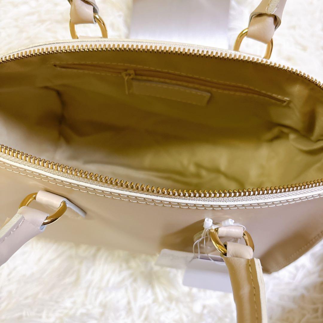 【未使用タグ付】　ミロス 2WAY レザー　イタリア製　ボストンバッグ　ベージュ