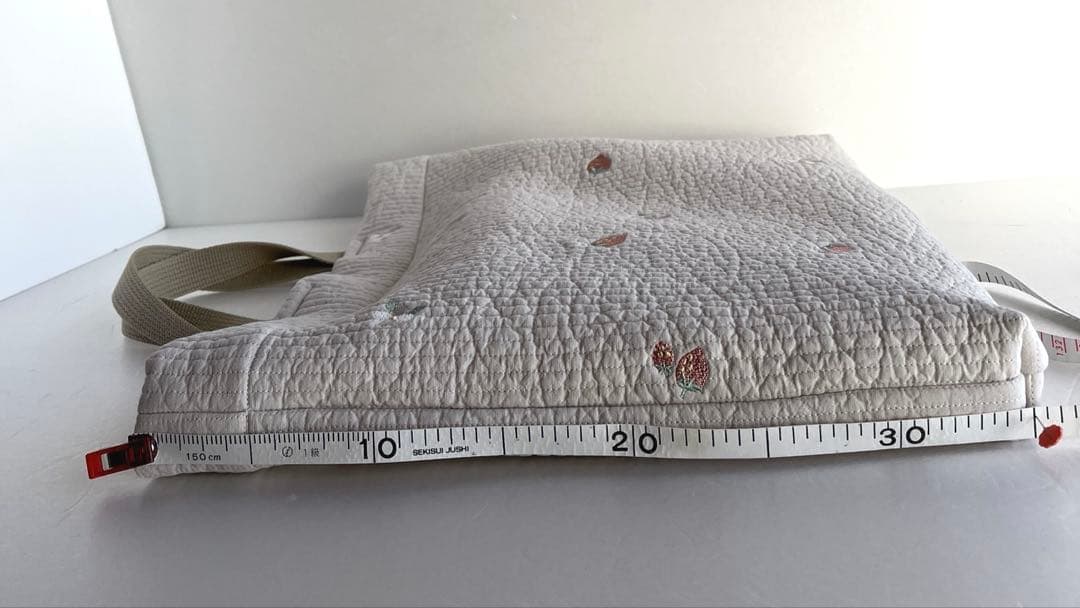 ma様 ヌビ 苺と苺の白い花　レッスンバック　上履き入　体操着袋　ヌビバック