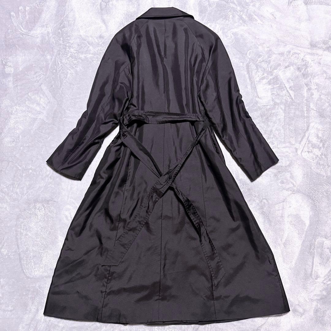 XL【未使用級】アクアスキュータム シルク100% ダウンライナー 裏地総柄 黒