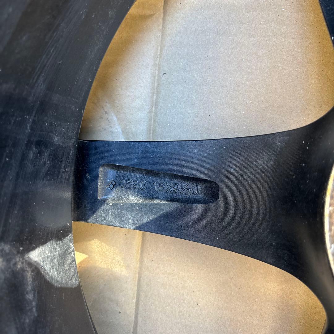 PIAA18インチアルミホイール9.5j+38中古2本5穴114.3