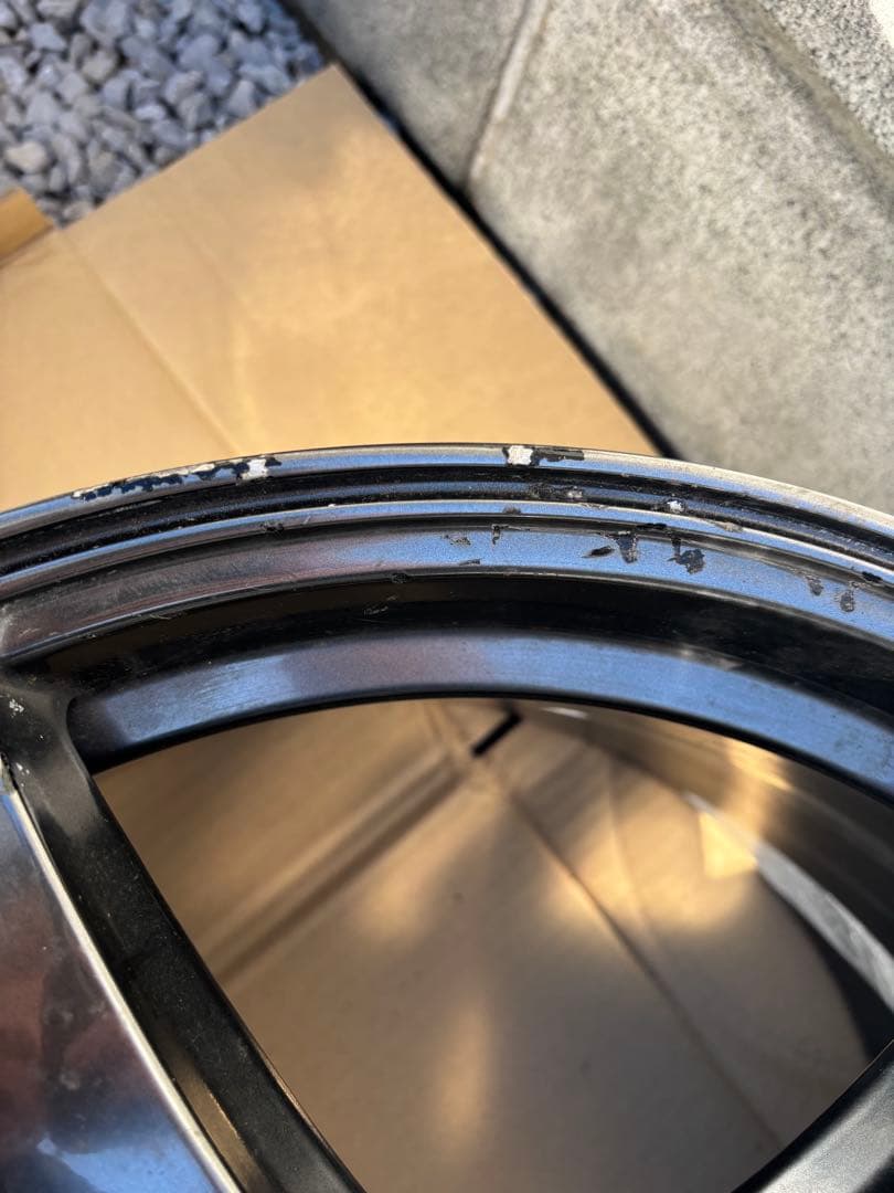 PIAA18インチアルミホイール9.5j+38中古2本5穴114.3