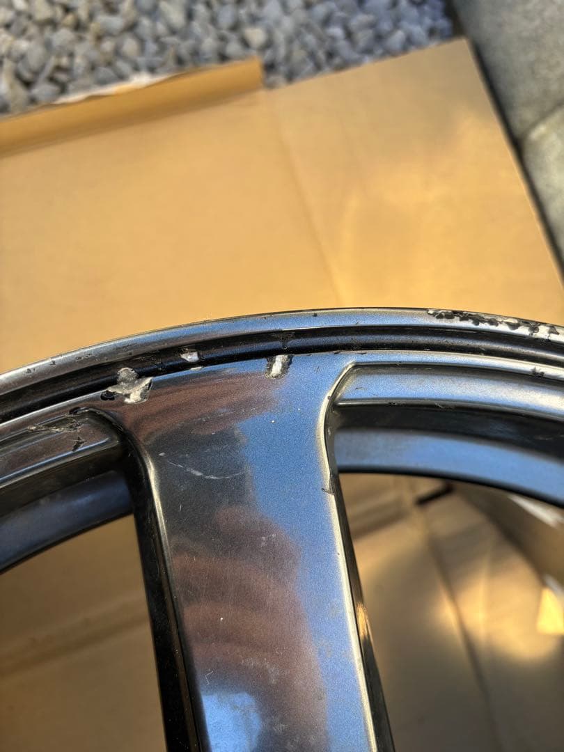 PIAA18インチアルミホイール9.5j+38中古2本5穴114.3