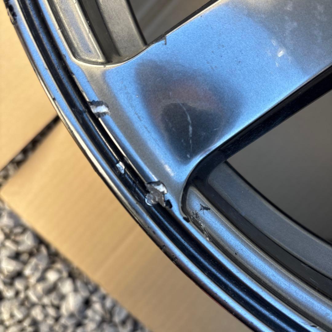 PIAA18インチアルミホイール9.5j+38中古2本5穴114.3