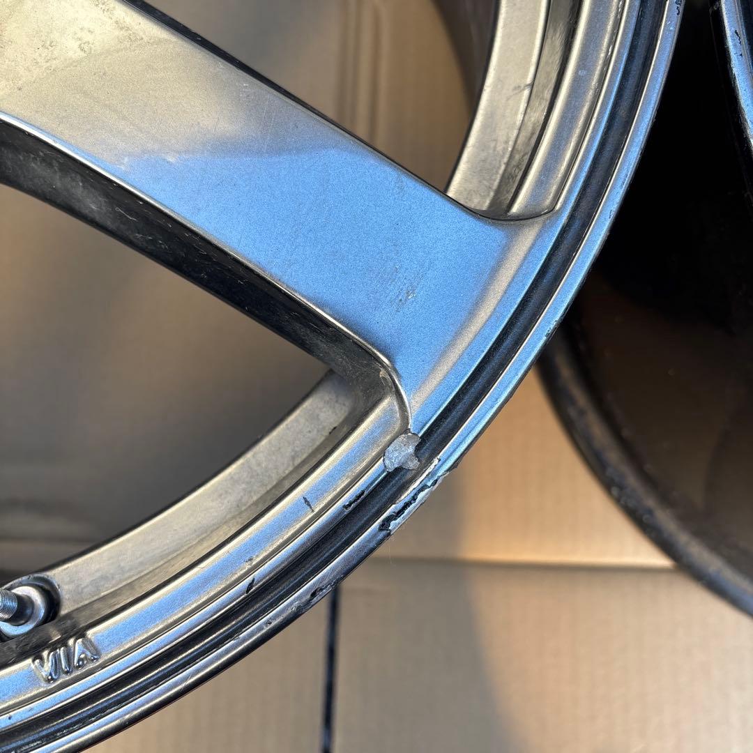 PIAA18インチアルミホイール9.5j+38中古2本5穴114.3