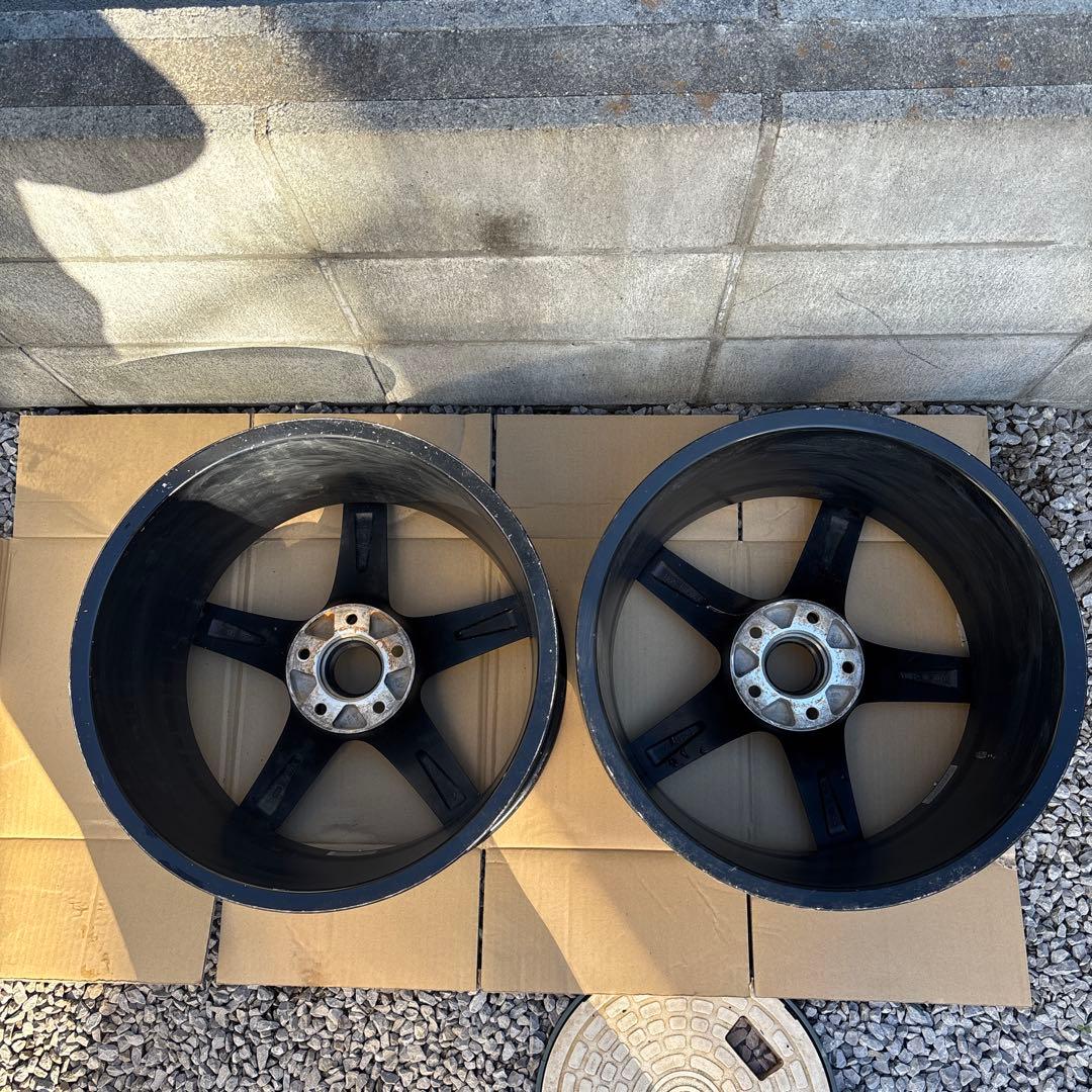 PIAA18インチアルミホイール9.5j+38中古2本5穴114.3