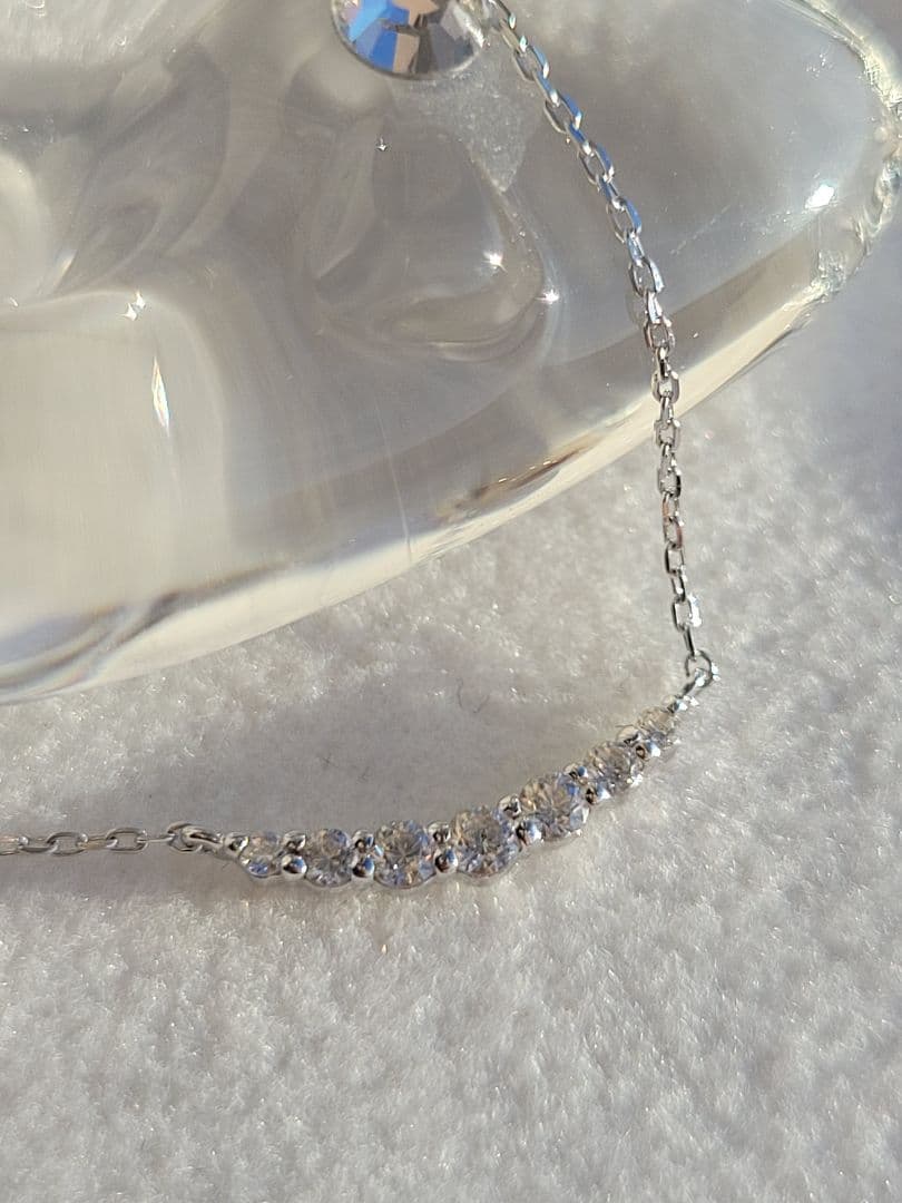 美品★4℃ K10 WG ネックレス ペンダント ジルコニア