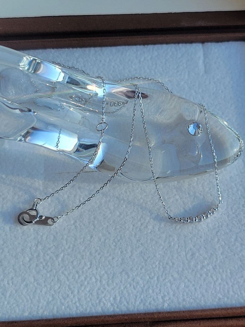 美品★4℃ K10 WG ネックレス ペンダント ジルコニア