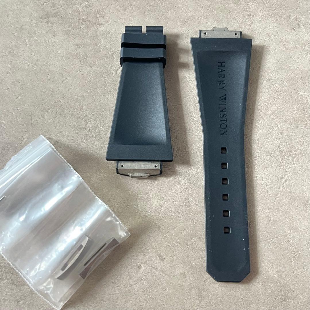 ハリーウィンストン ラバーベルト 時計 ブラック