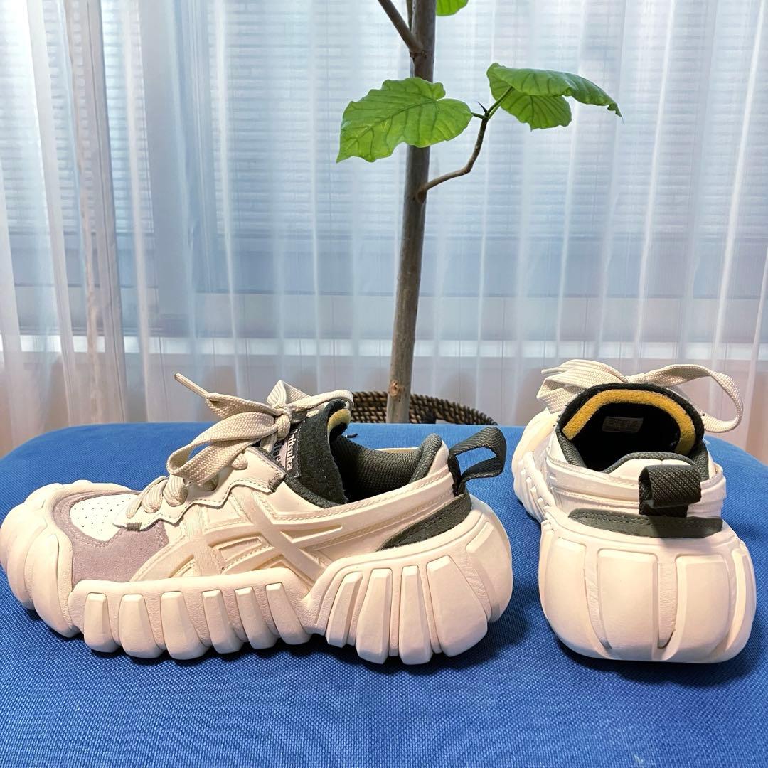 オニツカタイガー デンティグレ LS ホワイト グレー 23cm