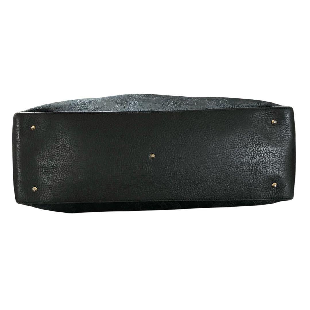 【美品】ジャンニヴェルサーチ メデューサ ブラックトートバッグ レザー