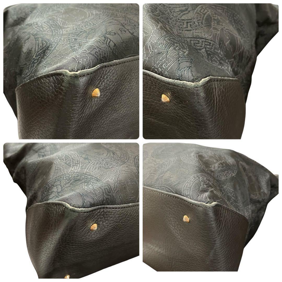 【美品】ジャンニヴェルサーチ メデューサ ブラックトートバッグ レザー