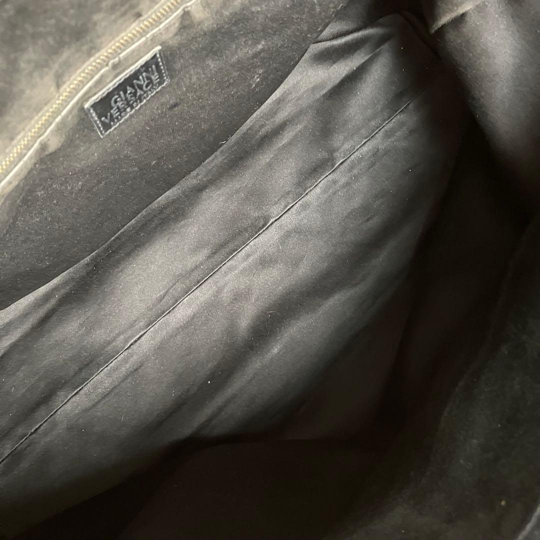 【美品】ジャンニヴェルサーチ メデューサ ブラックトートバッグ レザー