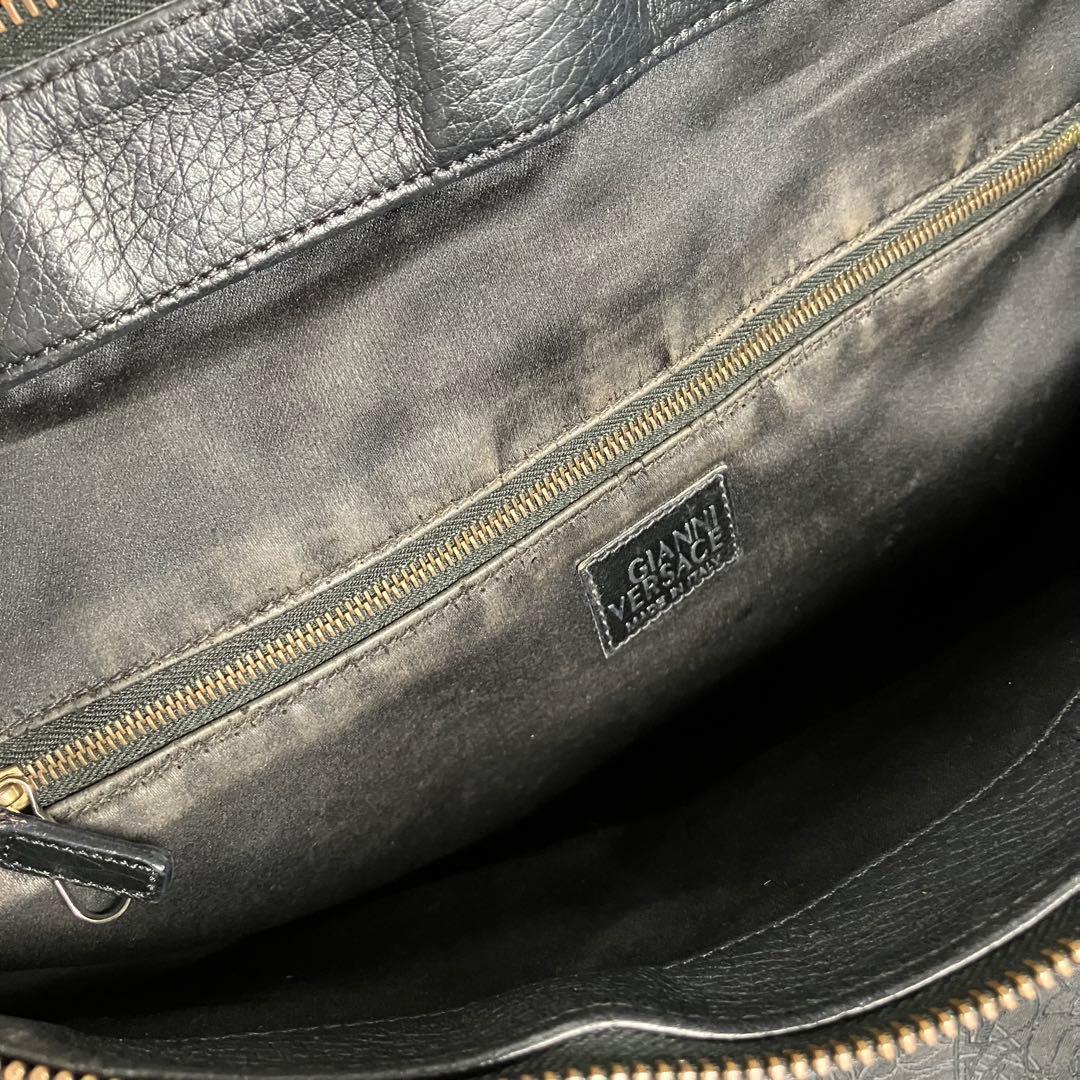 【美品】ジャンニヴェルサーチ メデューサ ブラックトートバッグ レザー