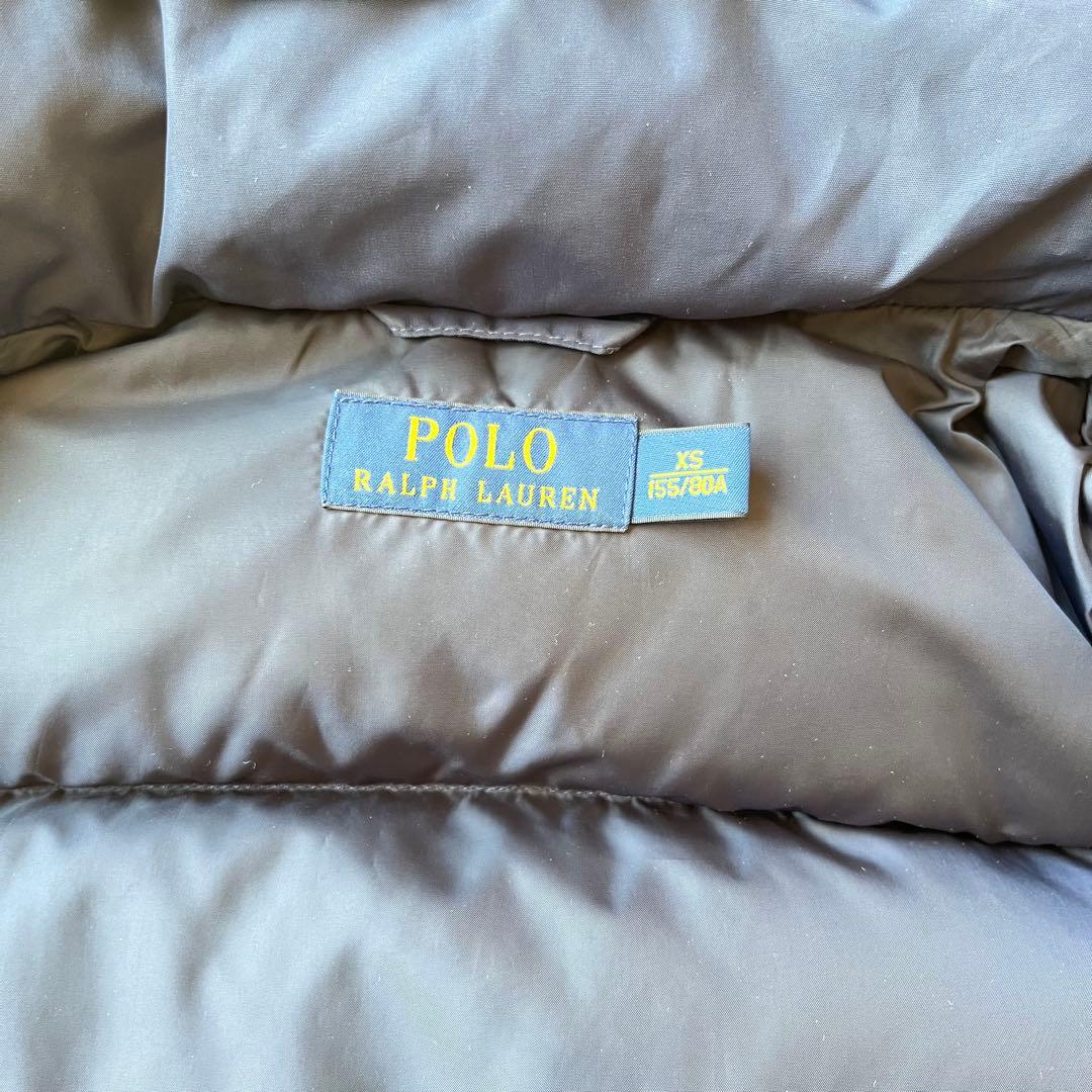 ラルフローレン POLO ネイビー フード付き ダウンベスト