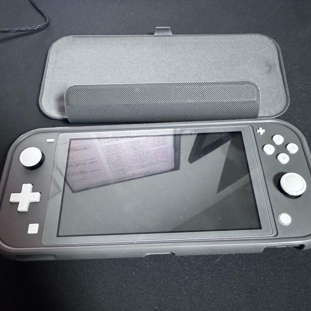 【美品】Nintendo Switch Lite グレー 本体 ケース付き