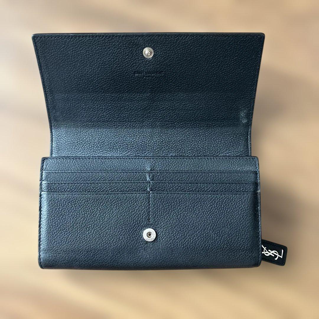 SAINT LAURENT ブラック レザー 長財布