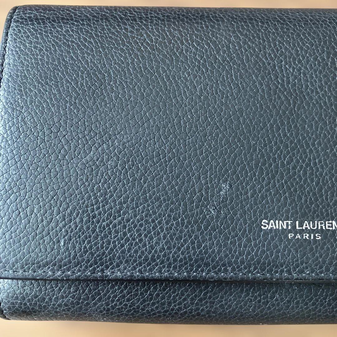 SAINT LAURENT ブラック レザー 長財布