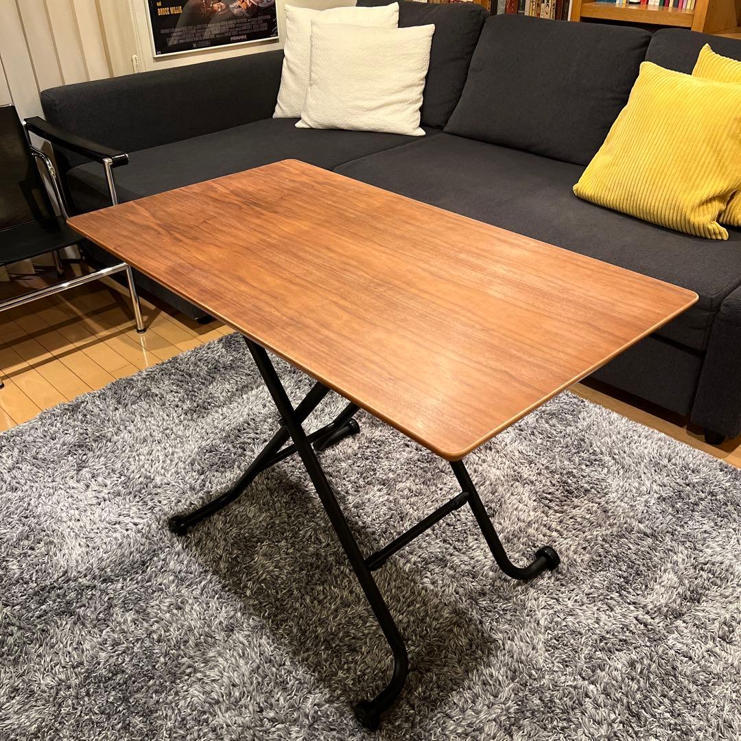 Noce アジャスタブルテーブルBF6420 ブラック×ウォールナット