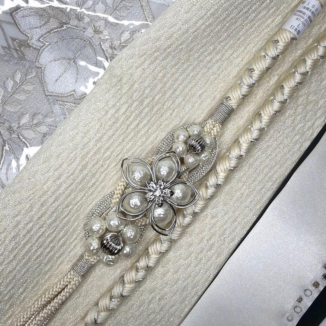 新品　2026年新作モデル　アイボリー　帯締め　帯揚げ　半襟　重ね襟　セット