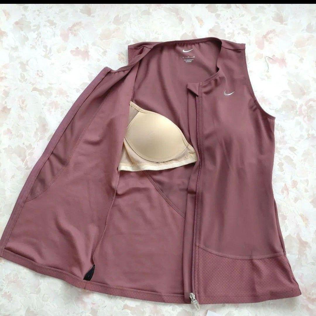 L 新品 NIKE 最新モデル フィットネス水着 ボタン付 セパレーツ ジップ②