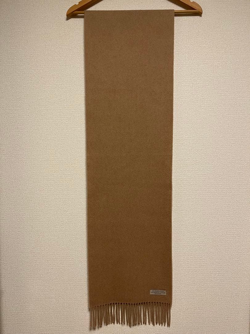 BURBERRY　バーバリー　マフラー　カシミア100％　キャメル　未使用に近い