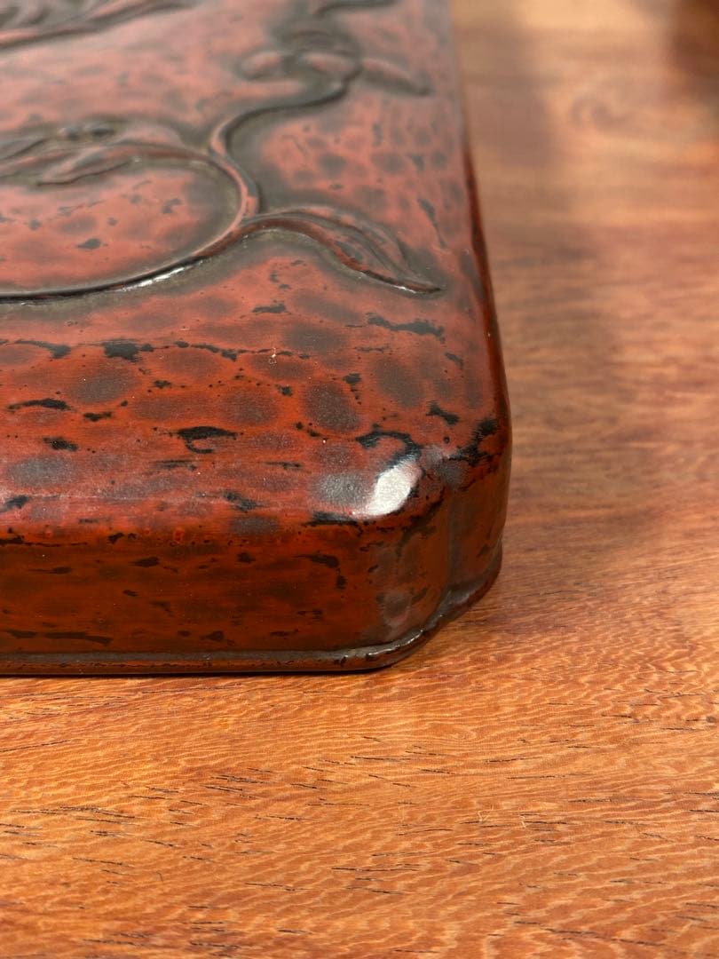 鎌倉彫　博古堂　後藤斎宮　硯箱