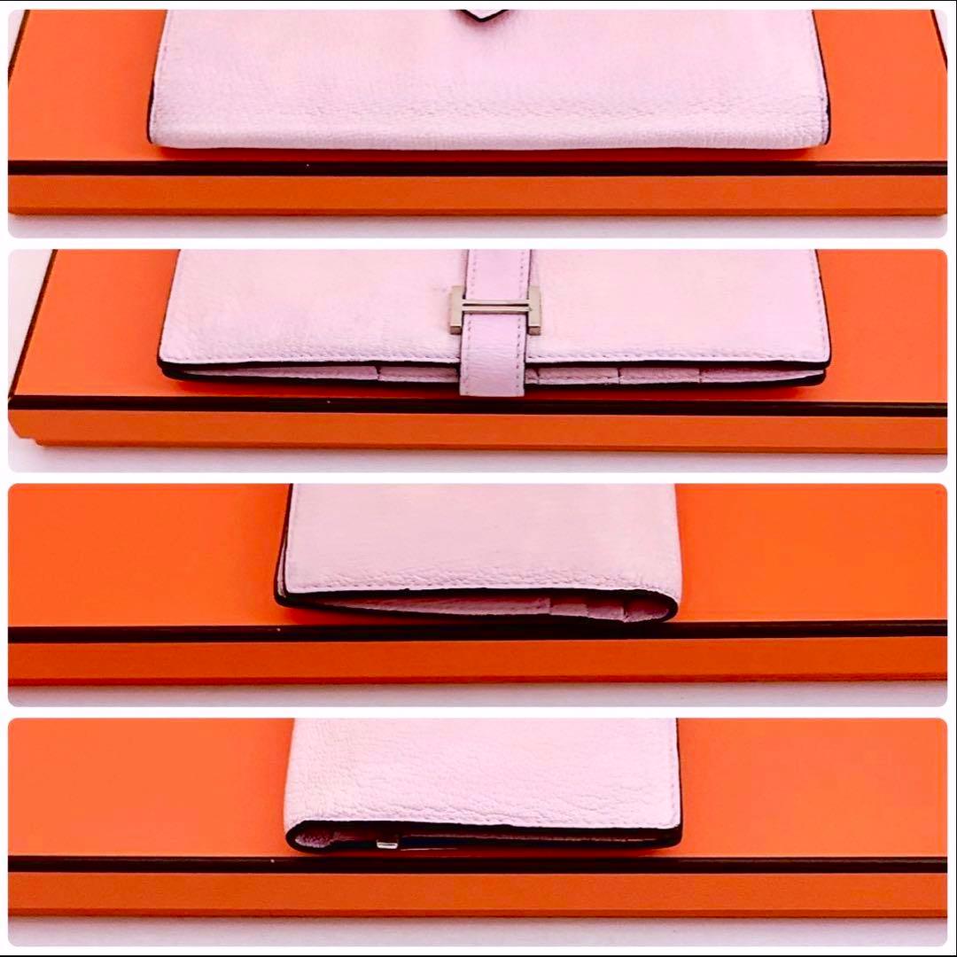 HERMES エルメス ベアン クラシック 2つ折長財布 ピンク国内正規品✨