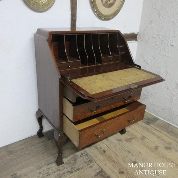イギリス アンティーク 家具 ライティングビューロー デスク 机 6506d