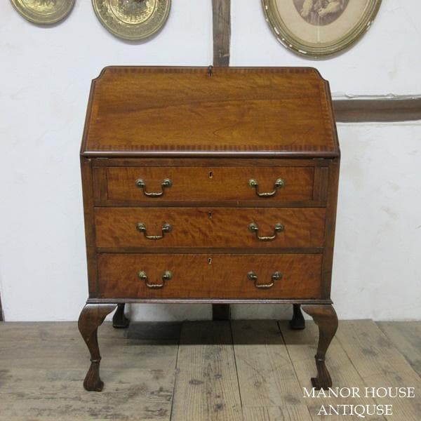イギリス アンティーク 家具 ライティングビューロー デスク 机 6506d