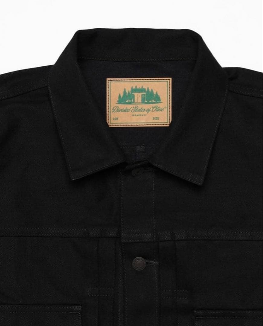 Divided States of Olive ブラックデニム ジャケット