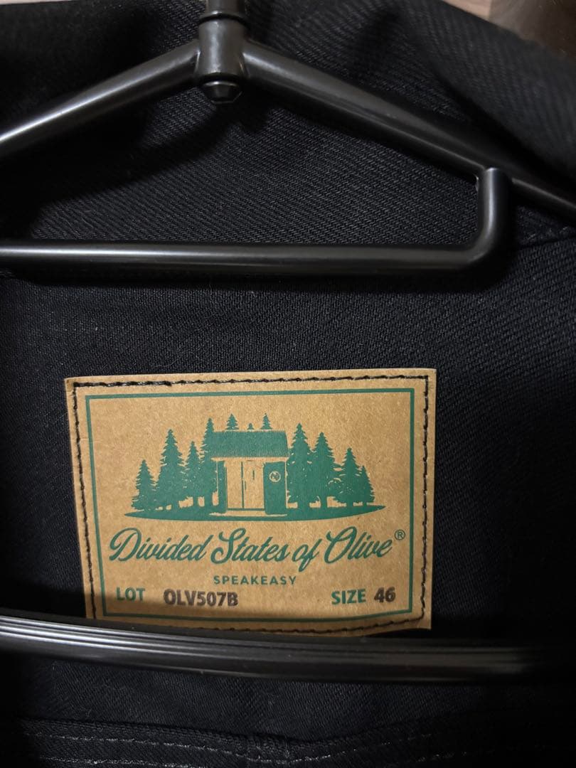 Divided States of Olive ブラックデニム ジャケット