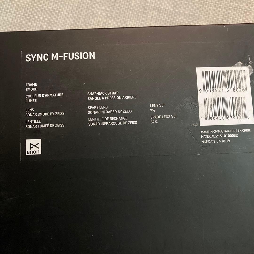 anon SYNC M-FUSION ゴーグル + スペアレンズ