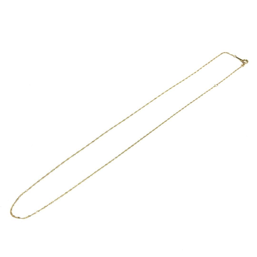 アガット K10 現行品 ネックレス チェーン 45cm ミラーカット スクリュ