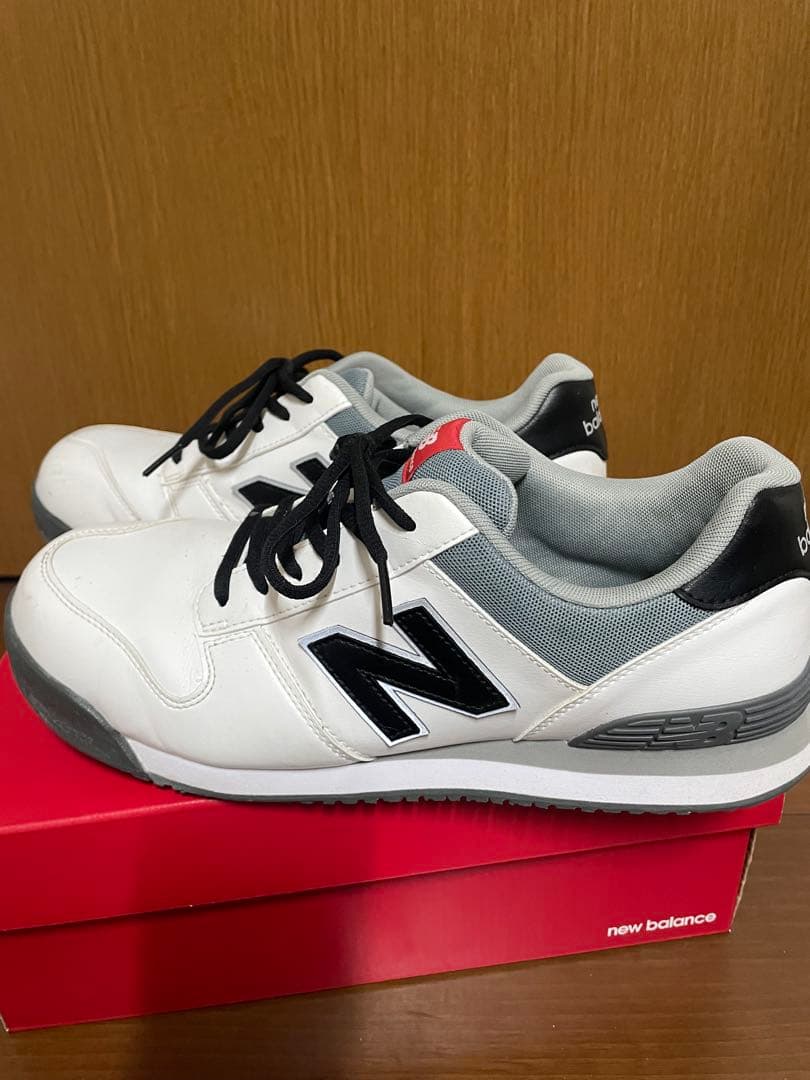 安全靴New Balance スニーカー ホワイト/ブラック