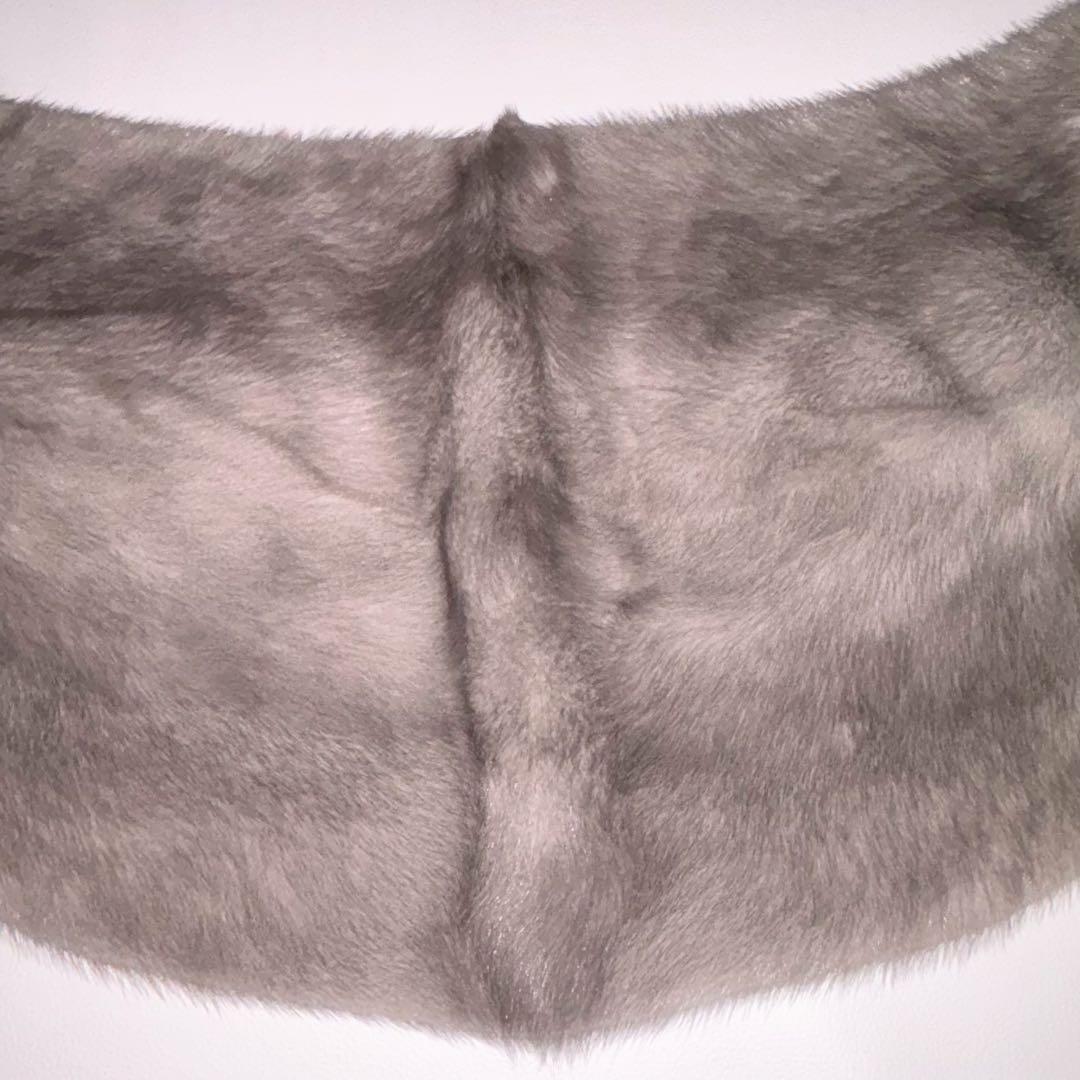 新品未使用タグ付SAGAMINKサガミンク 銀サガ サファイアミンク 和服にも！