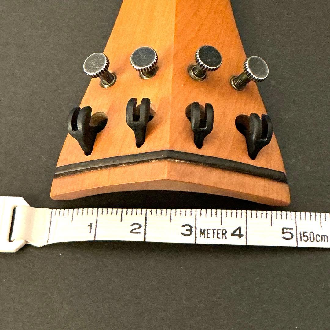 ボワ・ダルモニ　ヴァイオリン(ヴィオラ？)テールピース　アジャスター付き　柘植