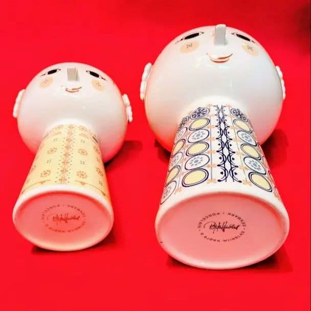 人形型陶器花瓶セット（大・小）