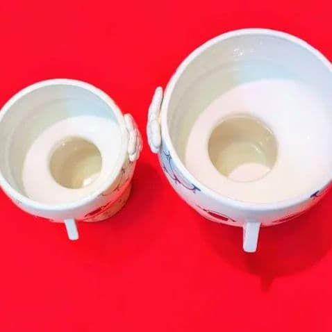 人形型陶器花瓶セット（大・小）