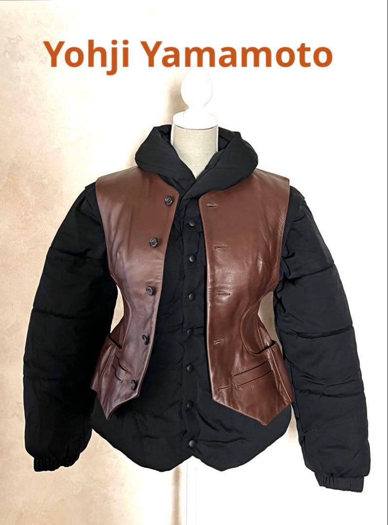 ヴィンテージ Yohji Yamamoto 3wayキルティングJK 革ベスト付