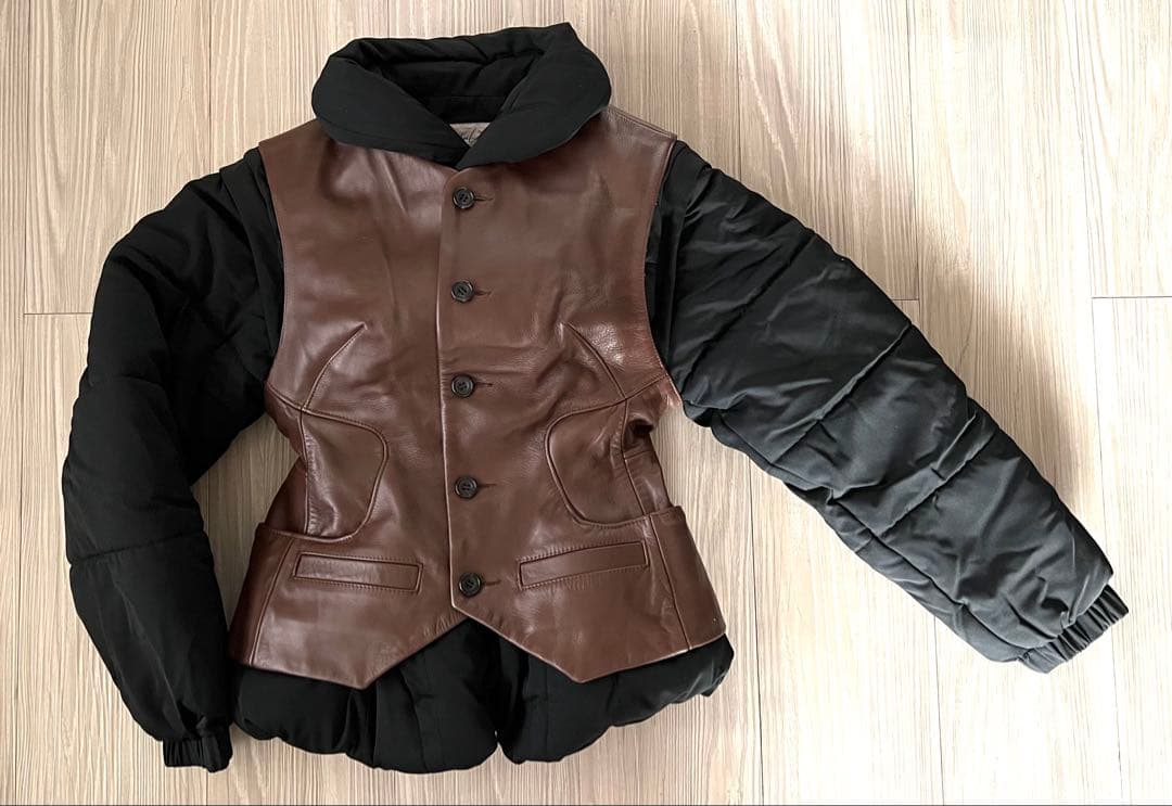 ヴィンテージ Yohji Yamamoto 3wayキルティングJK 革ベスト付