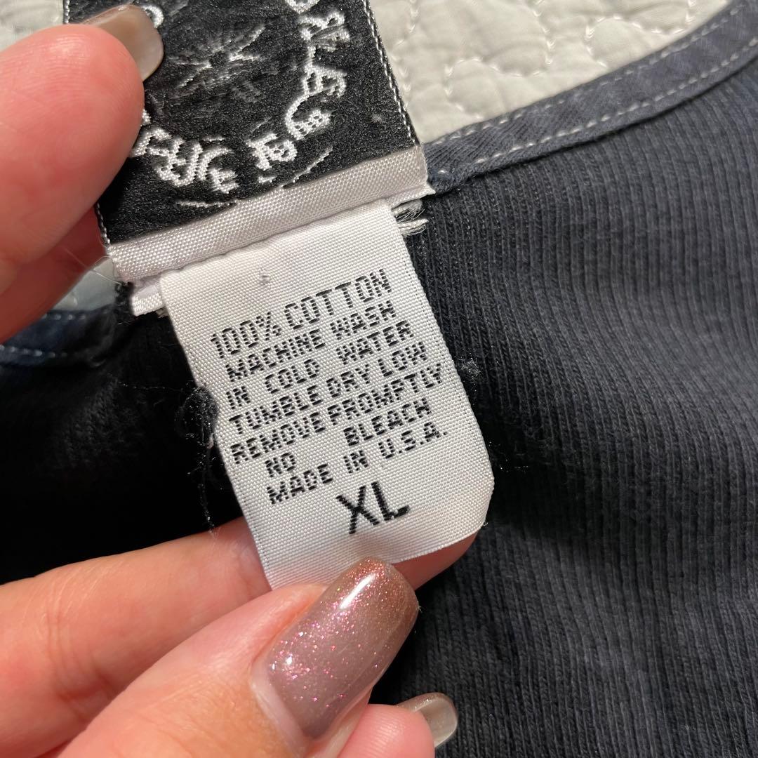 クロムハーツ　タンクトップ　ノースリーブ　ロゴプリント　ブラック　XL