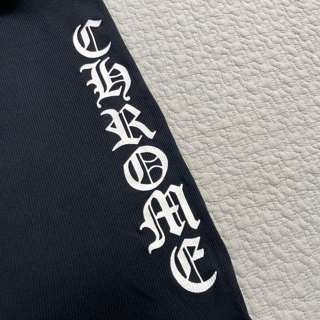 クロムハーツ　タンクトップ　ノースリーブ　ロゴプリント　ブラック　XL