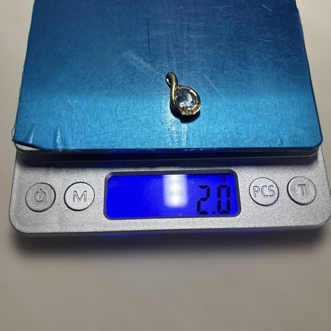 k18 アクアマリンとダイヤのペンダントトップ