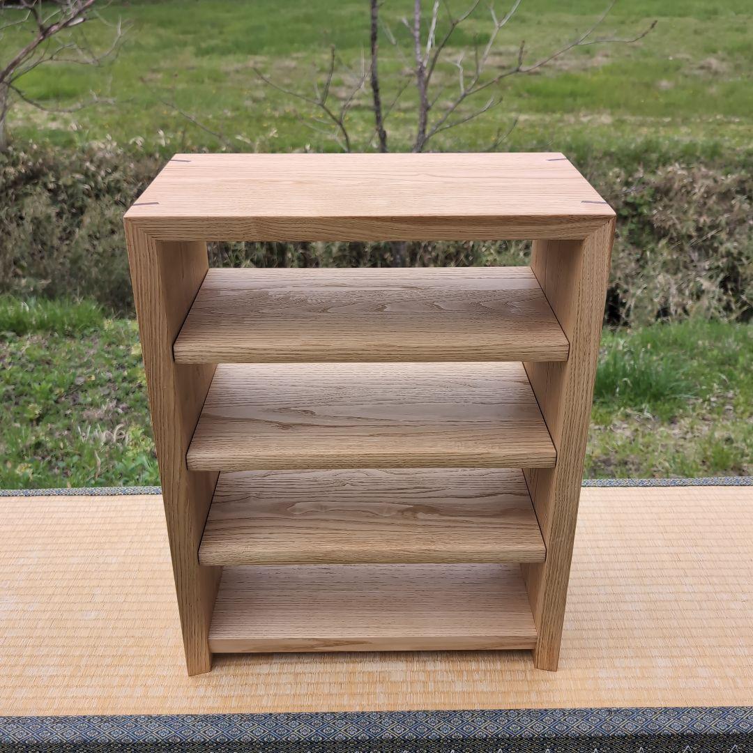 古材リメイク　総栗造り 自在棚のオープンシェルフ