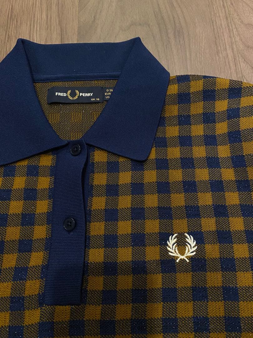 【最終値下げ】FRED PERRY ギンガムニットシャツ