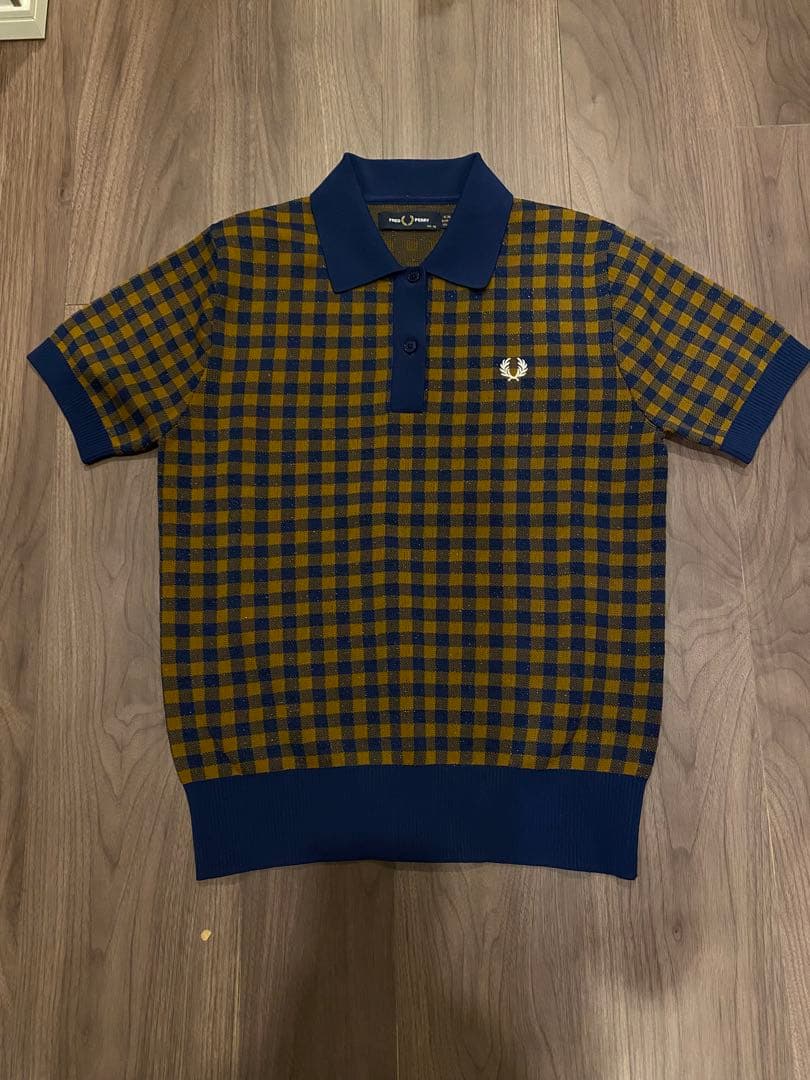 【最終値下げ】FRED PERRY ギンガムニットシャツ