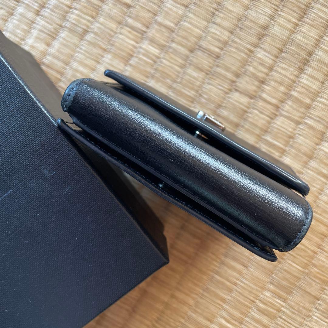 【値下げ交渉可】サンローラン　三つ折り財布　カランドラ　ブラック