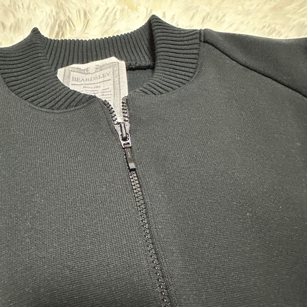 定価44000円 ビアズリー ZIPニットブルゾン ショートジャケット 黒