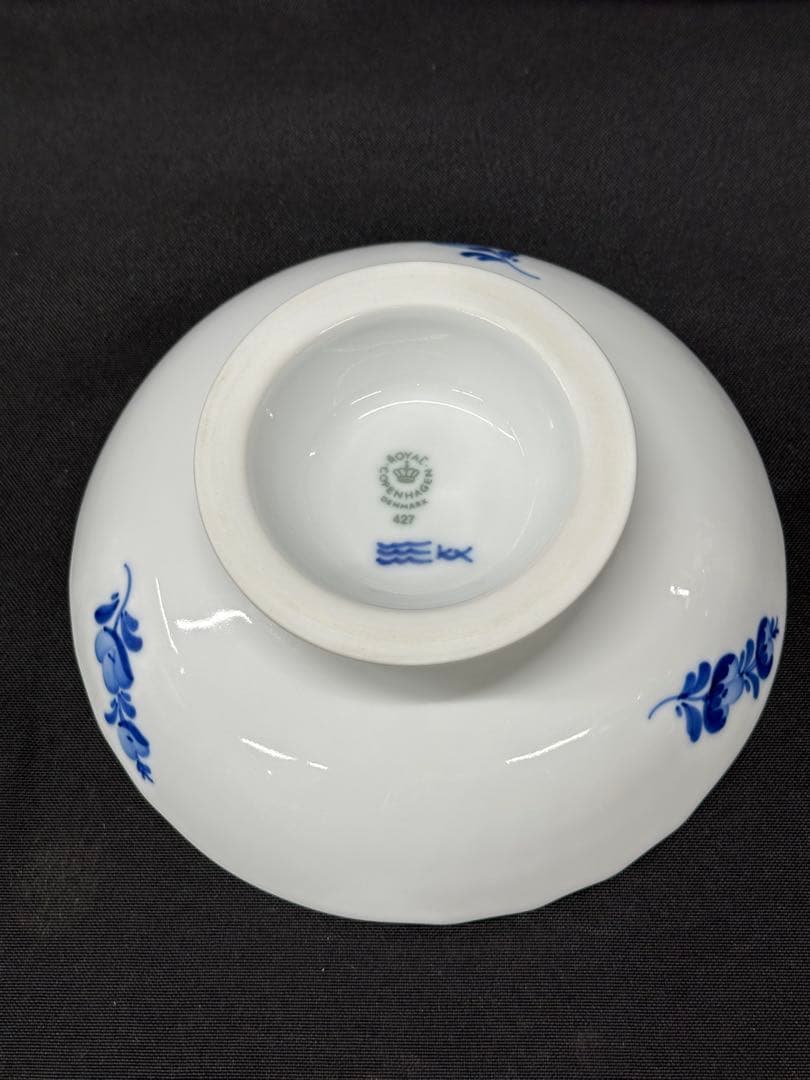 【USED美品】  ブルーフラワー　コンポート