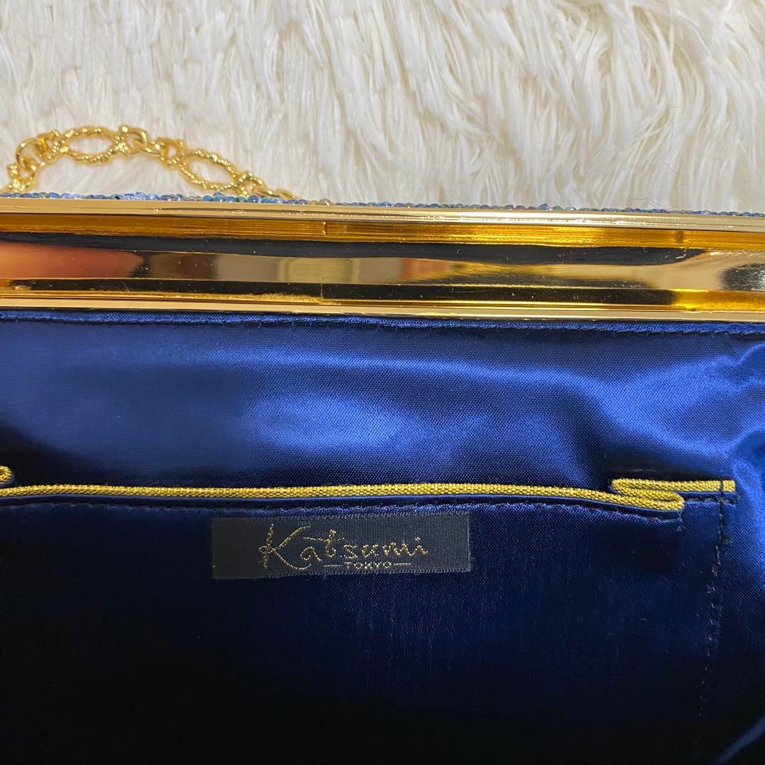 美品 Katsumi Tokyo かつみ ビーズ ハンドバッグ パーティバッグ